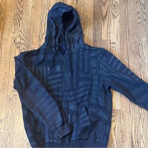 H&M / Divided Black Patterned full zip Hoodie